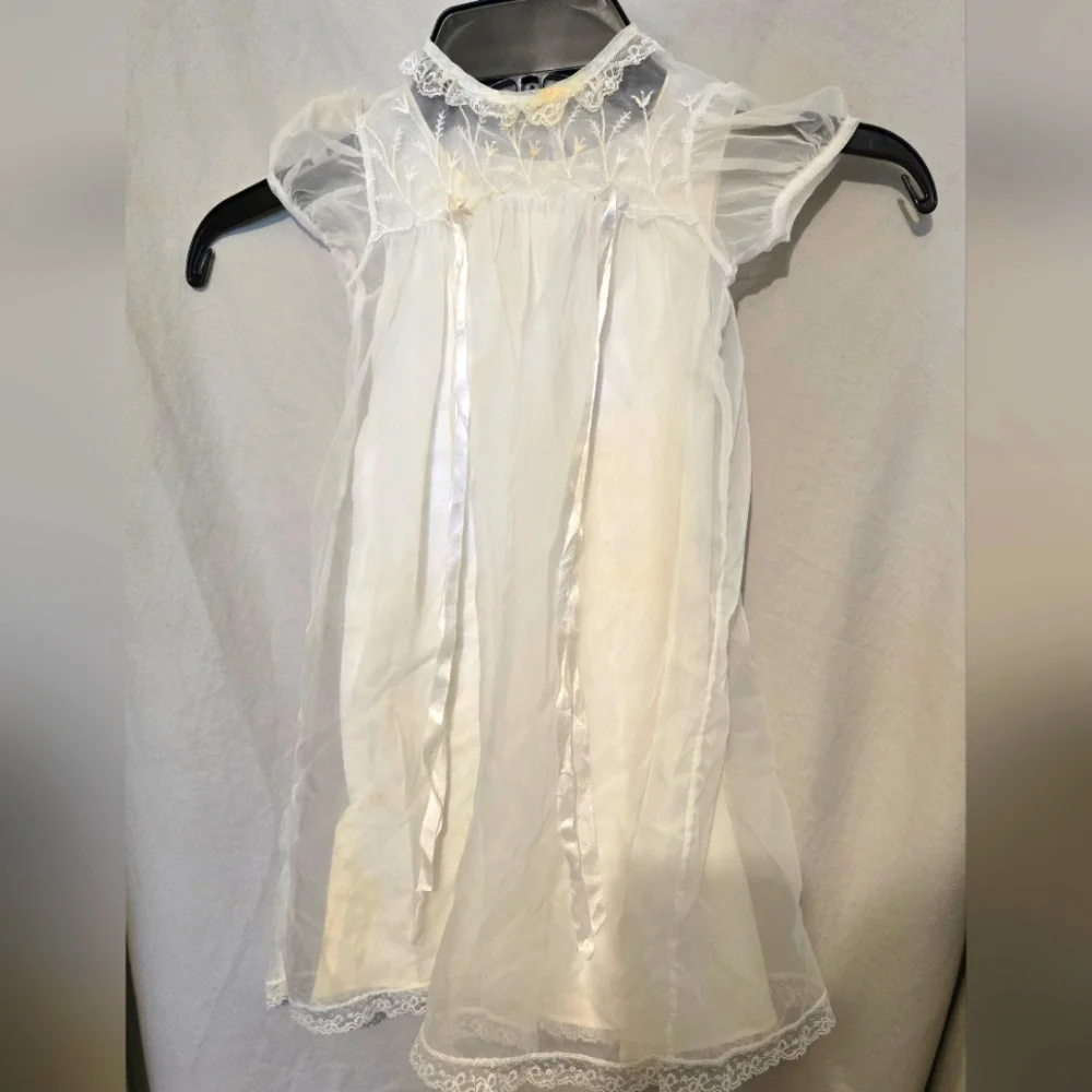 Vintage Baby girls 6 piece christening/ baptism outfit